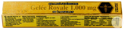 Marnys Gelée Royale 1000mg Complément Alimentaire 30 Gélules