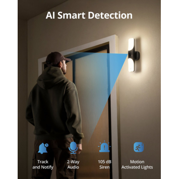 Eufy S100 Beveiligingscamera voor buiten met Lamp Wired