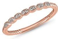 Ring voor dames van roségoud met lab-grown diamanten