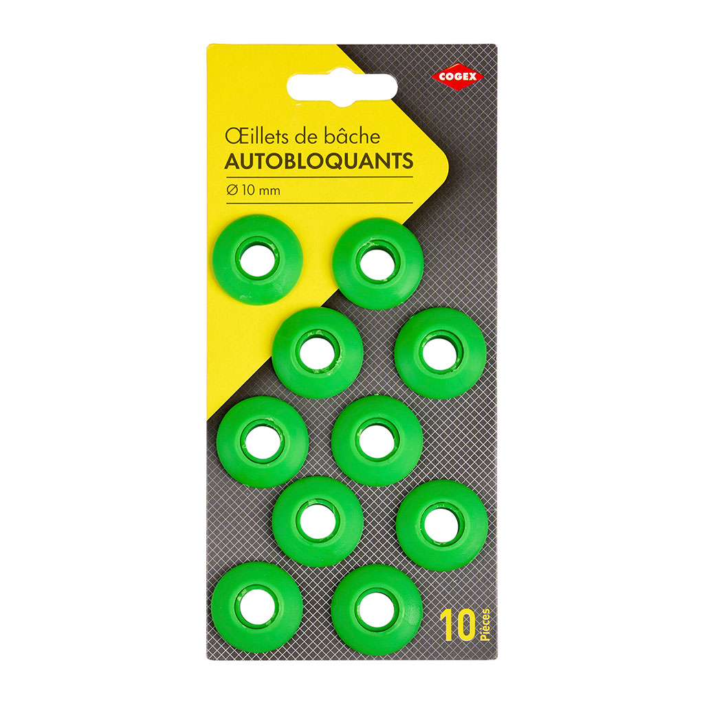 Lot de 10 œillets de bâche autobloquants