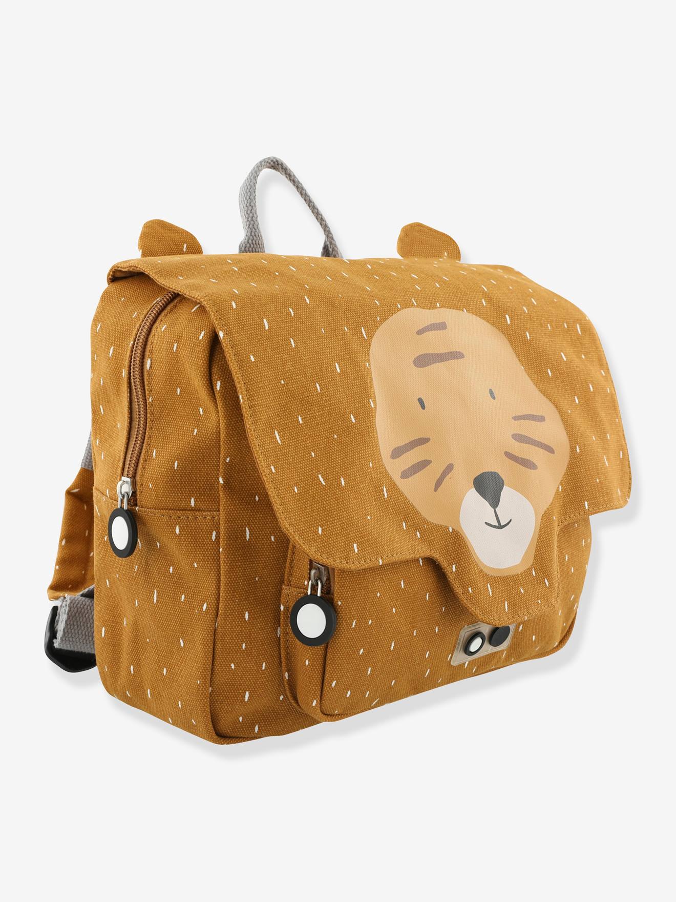 Bolsa tiracolo TRIXIE com estampa animal em amarelo escuro liso com detalhe