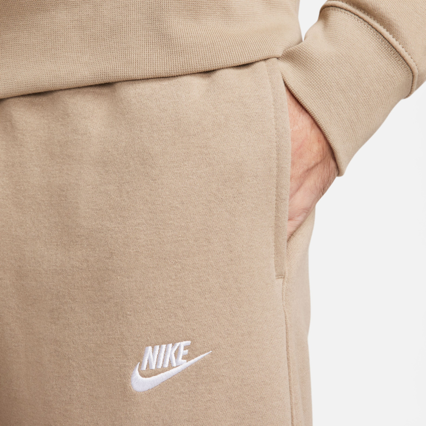 Nike Sportswear Club Fleece Joggingbroek Beige Wit