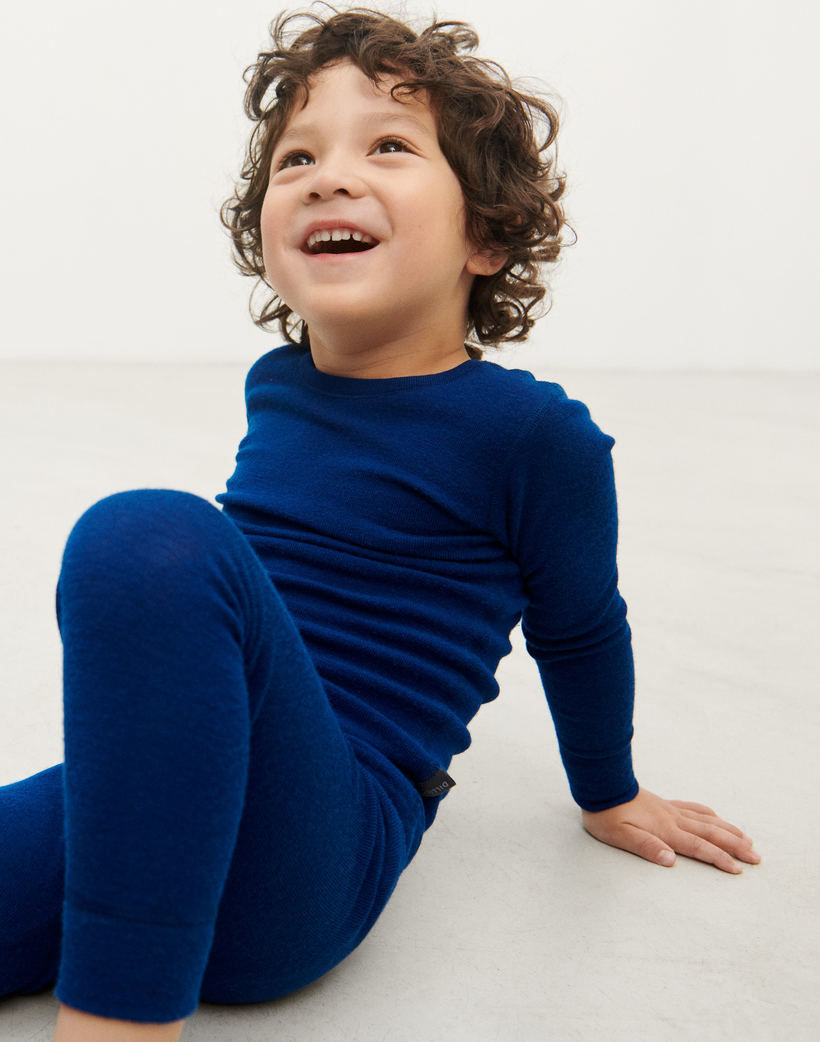 Shirt van merinowol voor kinderen in Kersthart