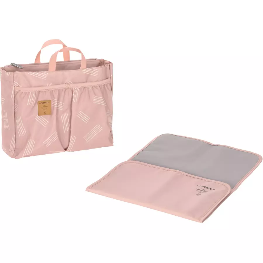 LÄSSIG Wickeltasche Casual Multitalent Organizer Soft Stripes rose