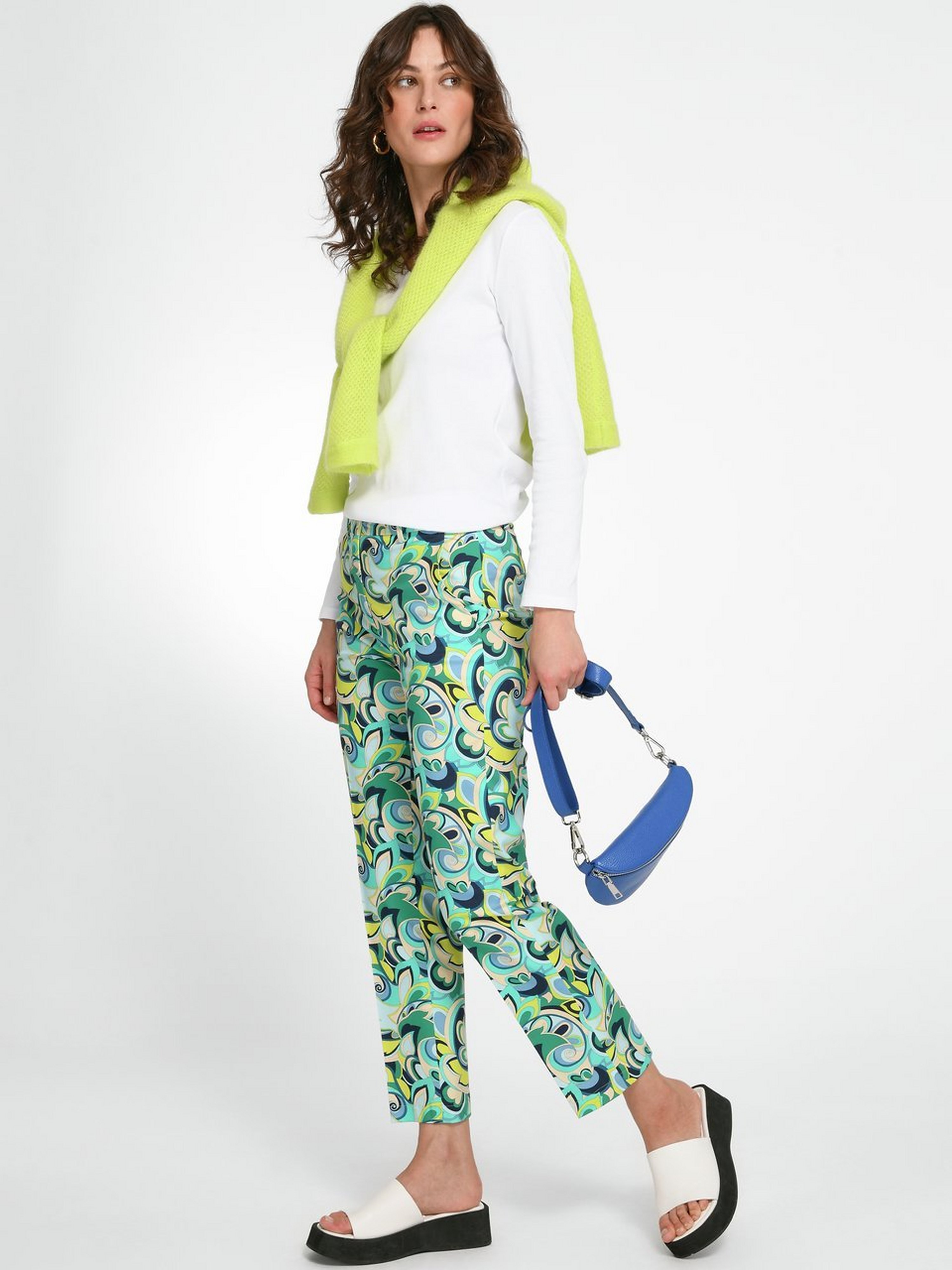 Knöchellange Wide Leg-Hose