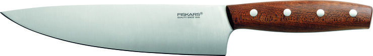 Fiskars Norr kokkekniv 20 cm. Brun