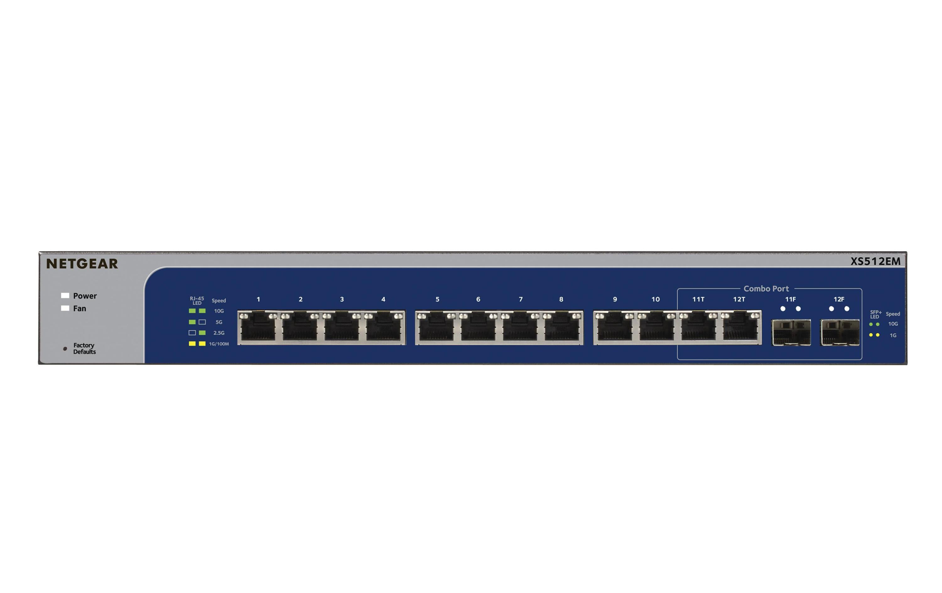 Switch XS512EM 12 Port<br>10-Gigabit/MultiGigabit Ethernet Smart Managed Plus Switch