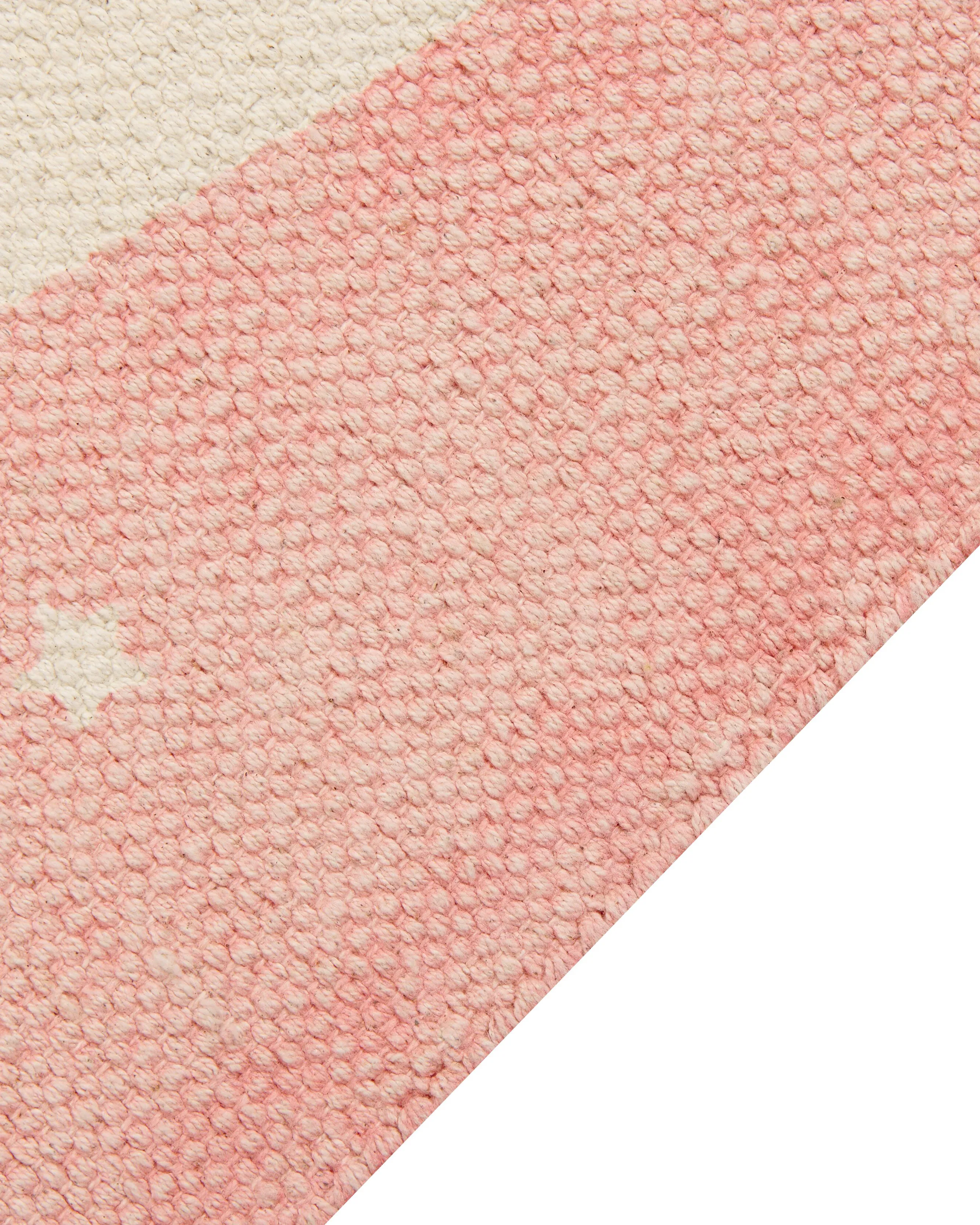 Kindervloerkleed TAPAK Roze 80 x 150 cm Katoen