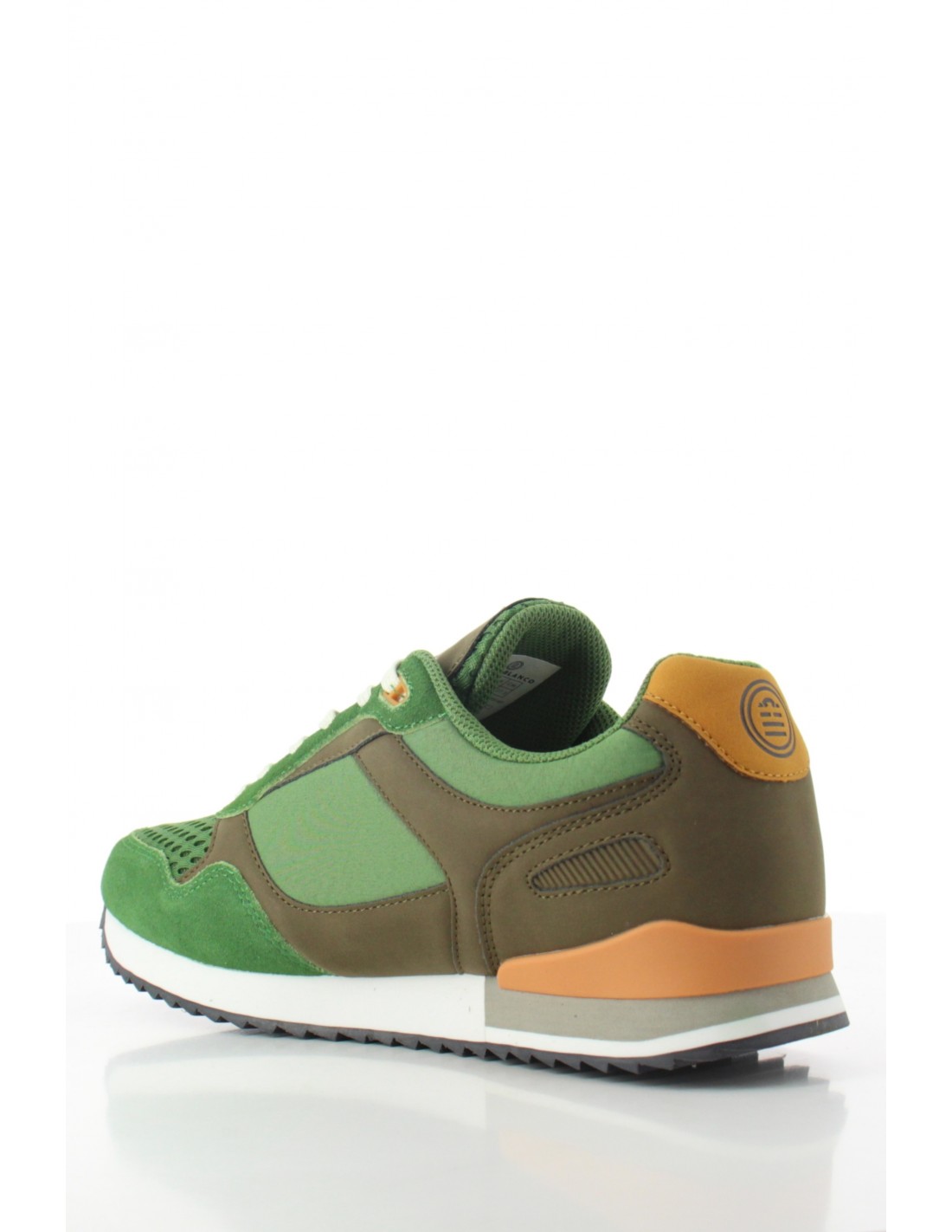 serge blanco Baskets De Ville Homme Chamonix Vert/Orange/Marron