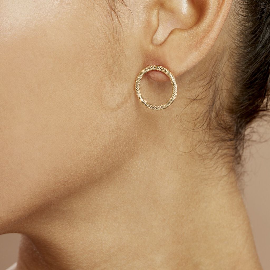 Boucles D'oreilles Pendantes Gracieuse Or Jaune