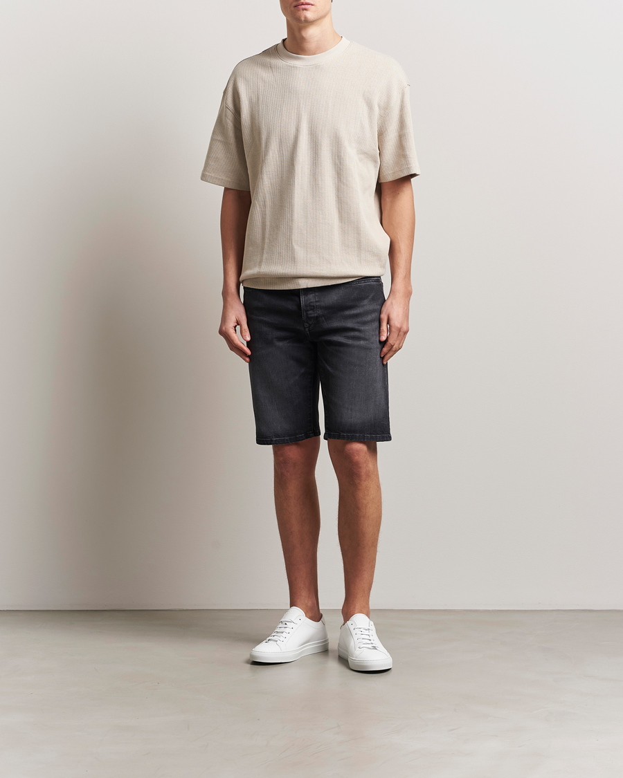 Replay RBJ981 Stretch Denim Shorts Washed Black