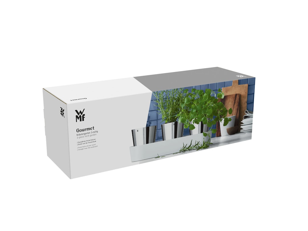 WMF Kräutergarten 3-teilig Edelstahl silberfarbig