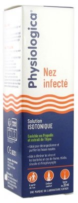 Physiologica Solution Isotonique Nez Infecté Spray 20 ml
