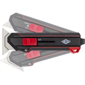 Couteau & grattoir 2 en 1 Premium, lame: 19 mm