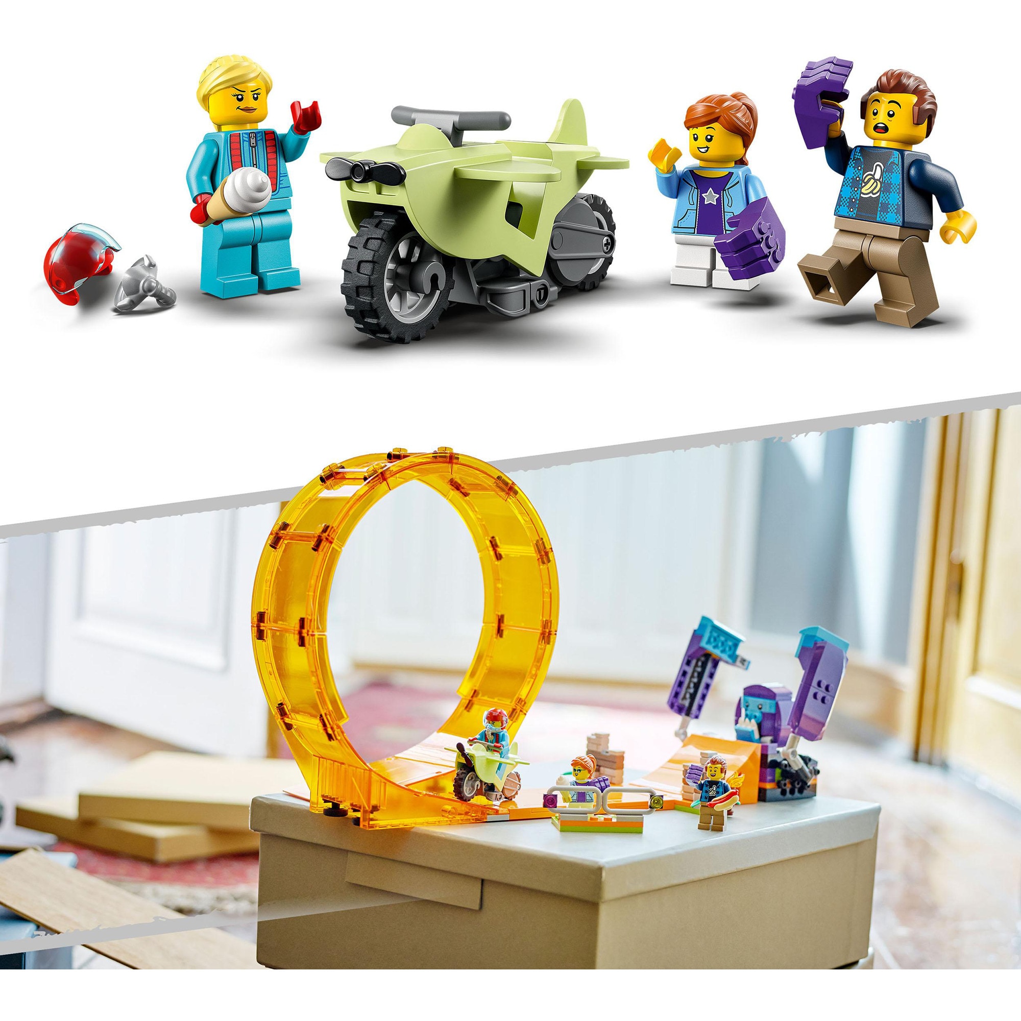 LEGO Konstruktionsspielzeug City Stuntz Schimpansen-Stuntlooping