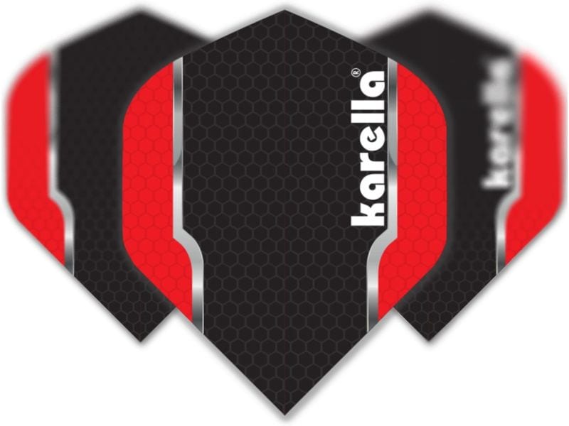 Karella Flights Karella Commander Schwarz, 3 Stück Dartflights