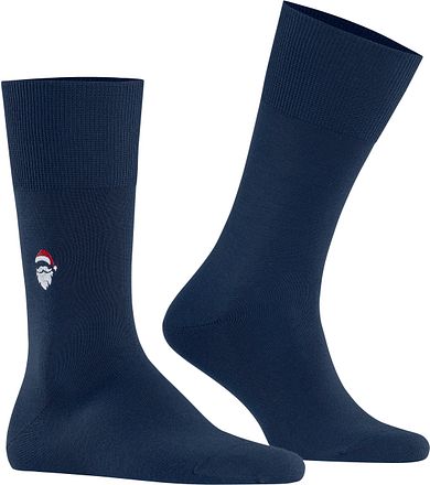Falke Sok Wol Blend Kerstman Royal Blue 13089-6000 kopen