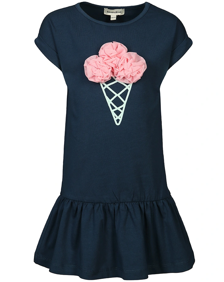 Kurzarm-Kleid SOFT ICE CREAM in dunkelblau