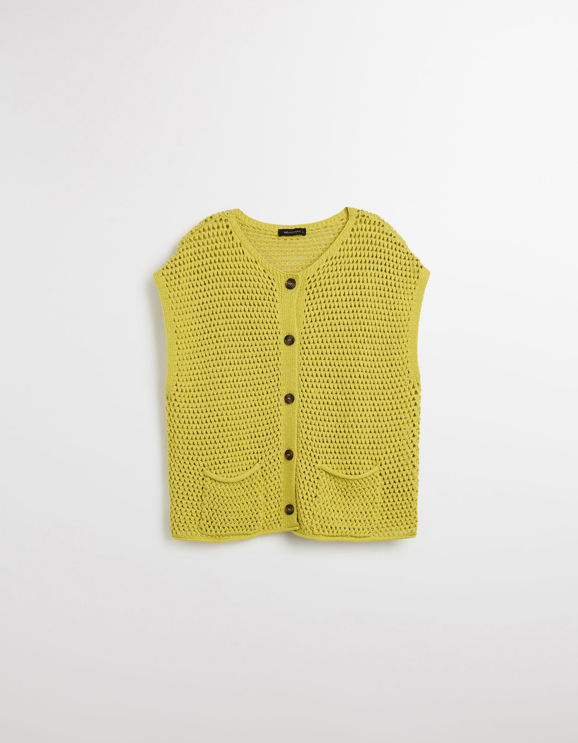 Colete de Crochet, Mulher, Verde
