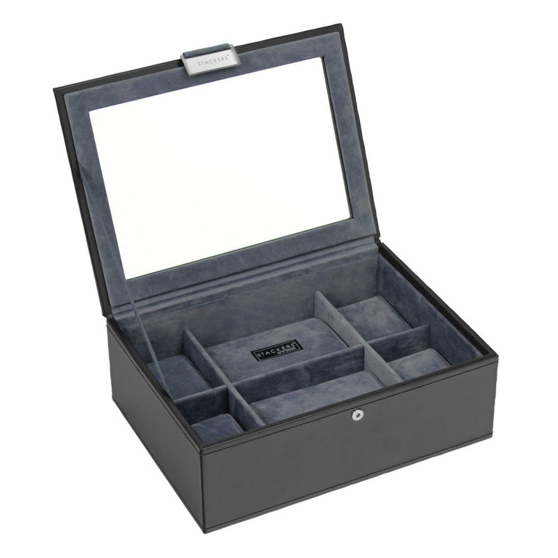 Boite 8 montres stackers empilable, Module1(haut) noir exécutif