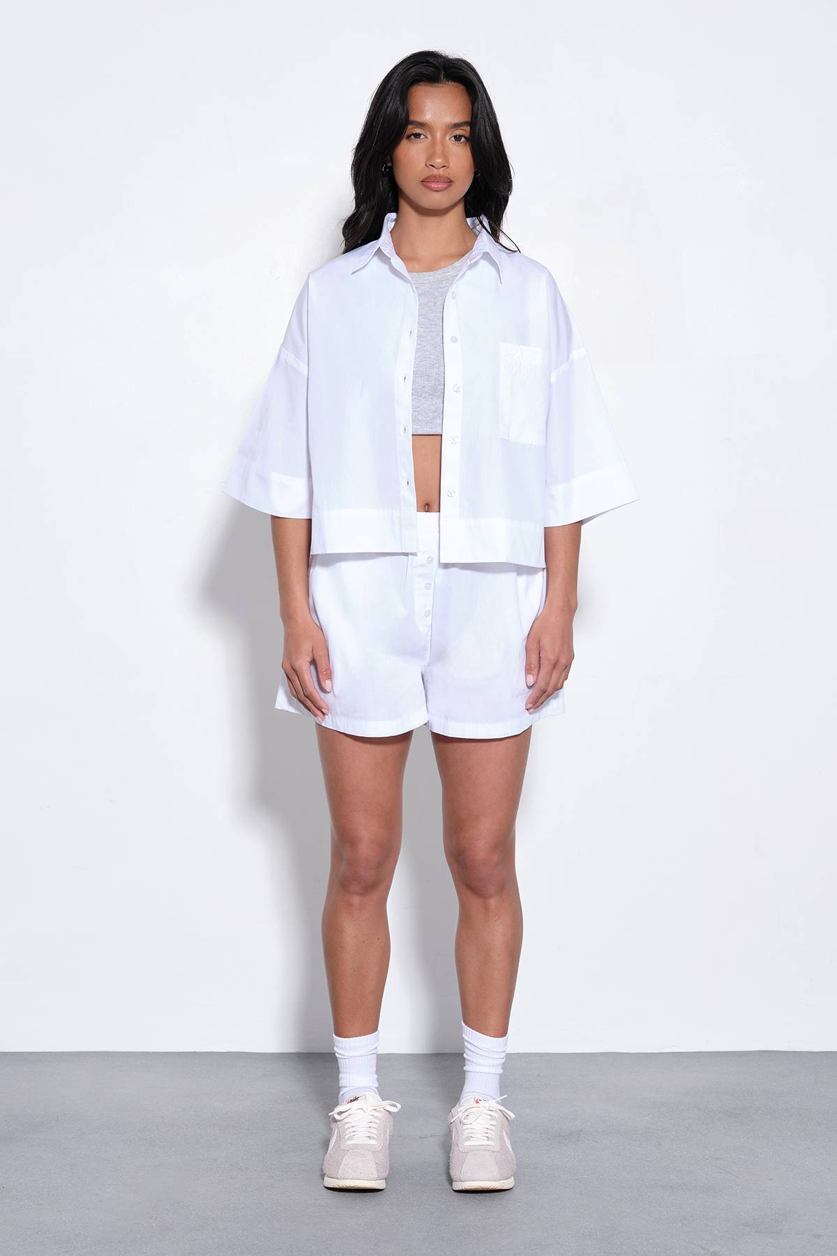 Short En Popeline À Boutons Henley Dsgn Studio