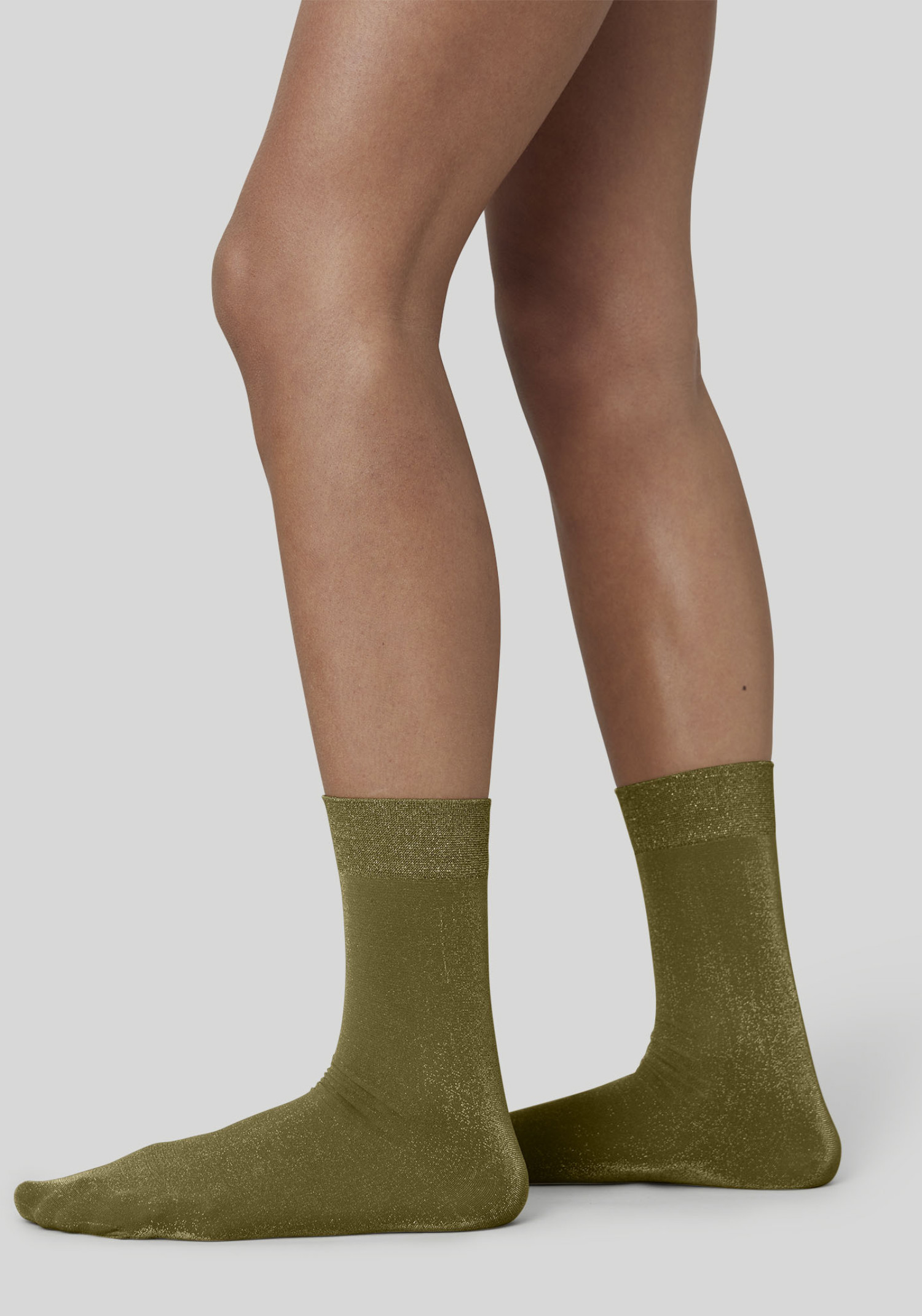 Swedish Stockings Socken Ines Shimmery Olive Green