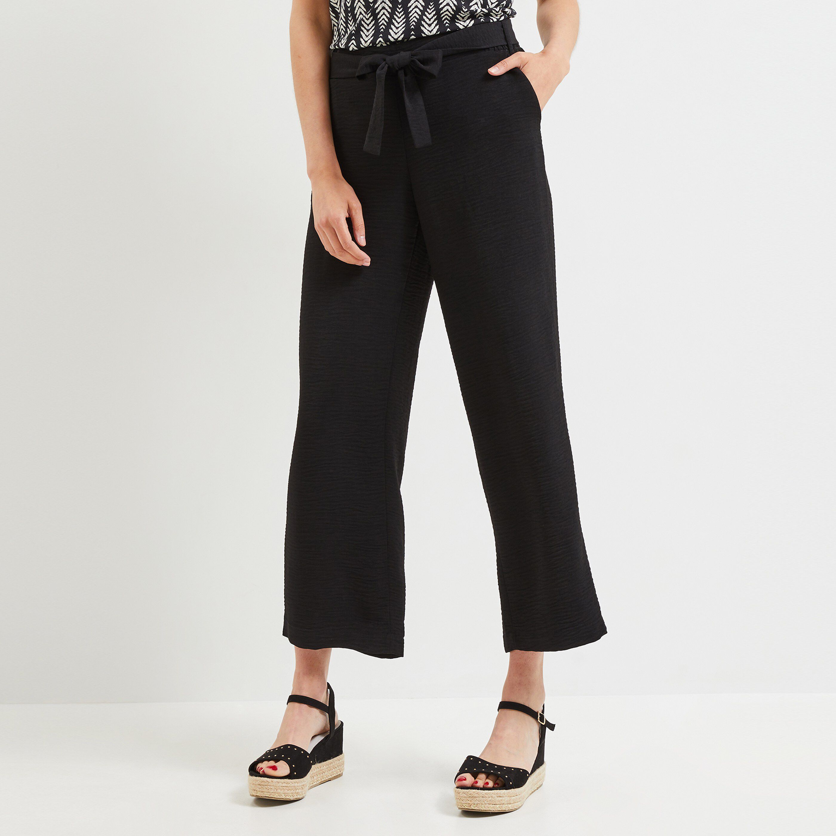 Pantalon fluide femme - NOIR