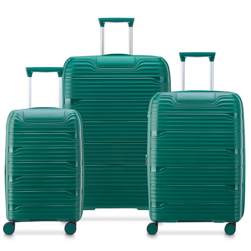 Lot de 3 valises rigides extensibles Dune 55, 66 et 76 cm Green