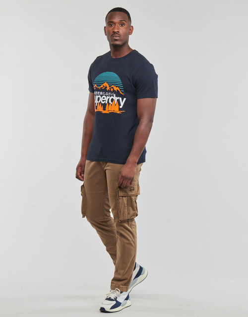 Superdry - GREAT OUTDOORS NR GRAPHIC TEE - Marine