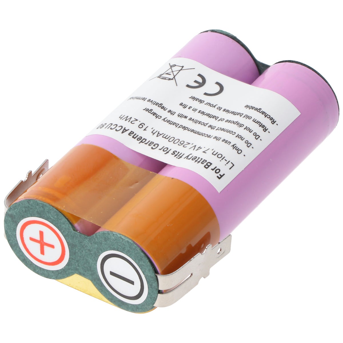 Accu geschikt voor Gardena ACCU 80, Li-ion, 7,4V, 2600mAh, 19,2Wh