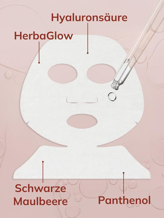Gesichtstuchmaske Face & Jawline Einzelmaske, faltenreduzierend, feuchtigkeitsspendend, 3er-Set