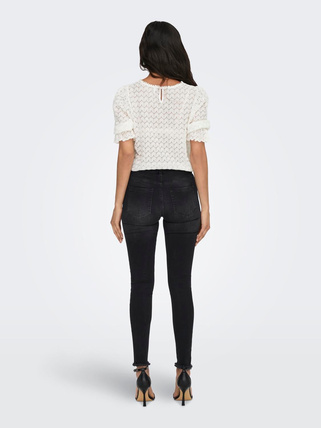 ONLBLUSH Mittlere Taille Skinny Fit Jeans Black Denim