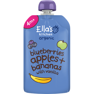 Ella's Kitchen Blauwe bessen, appels, bananen 4+ biologisch 120 g