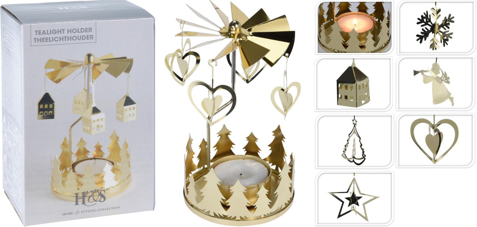 PORTE BOUGIE CARROUSEL METAL