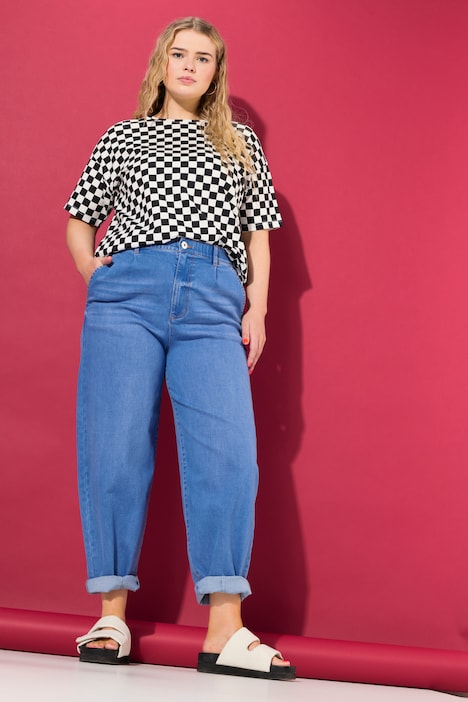 Ballon-Jeans, High Waist, Ballon Legs, 4-Pocket, Elastikbund