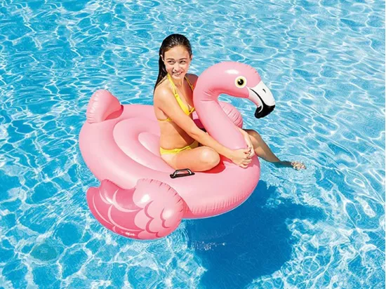 Flamant Rose Gonflable à Chevaucher 142cm Rose