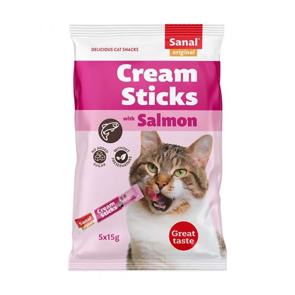 Sanal Cat Creamy Snacks Salmon 5x15g