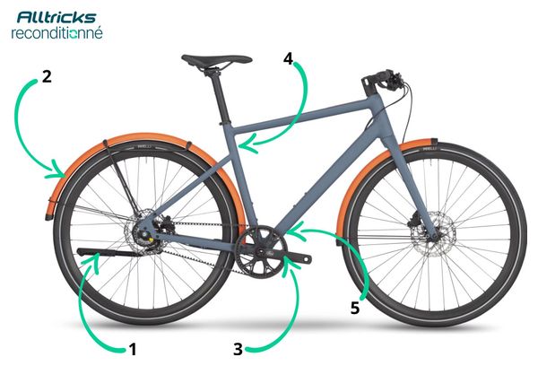 Vélo de Ville BMC 257 AL One Shimano Alfine 8V Courroie 700 mm Bleu Powder Steel 2023 -Produit Reconditionné