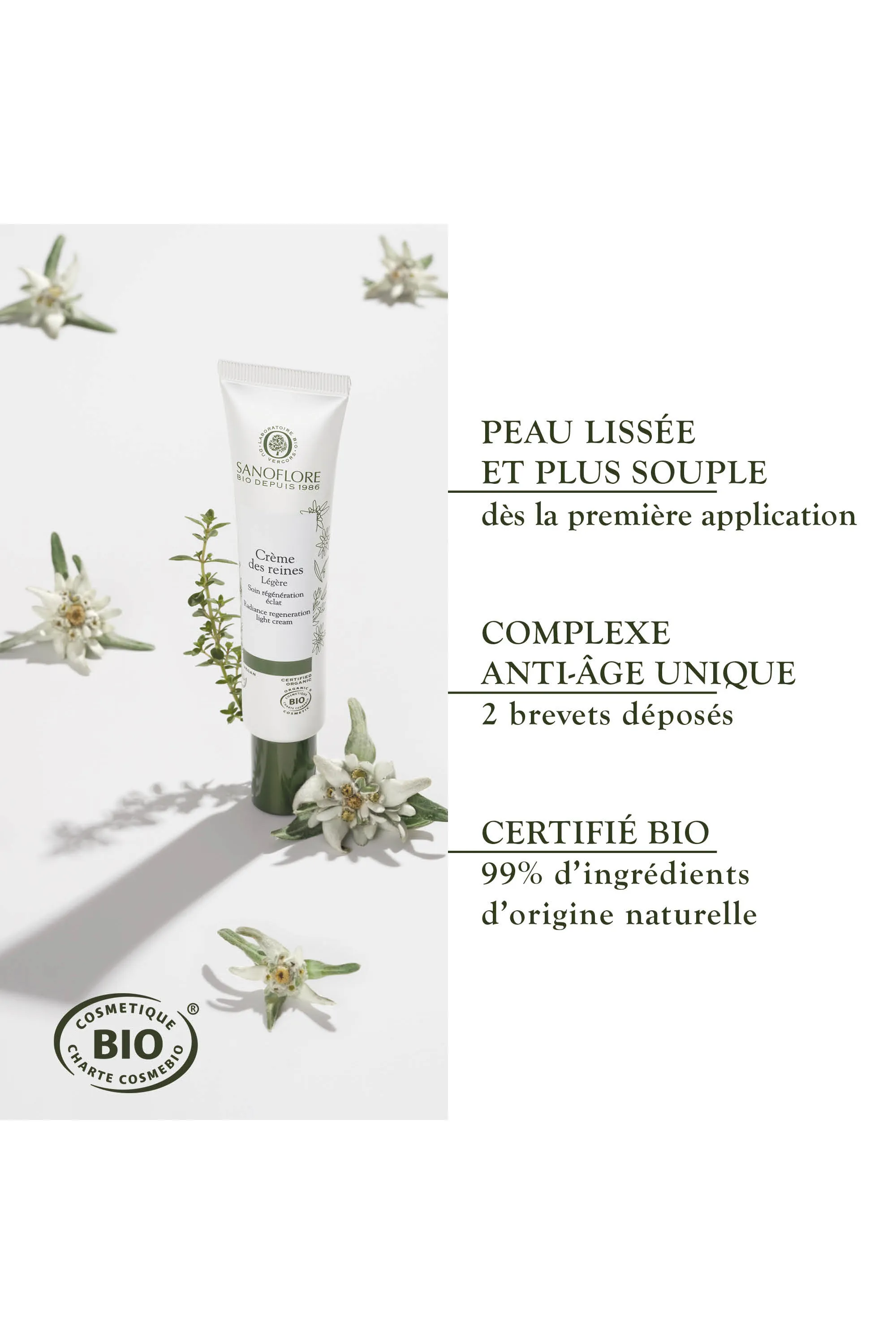 Sanoflore Crème de jour anti-âge légère des Reines-40 ml
