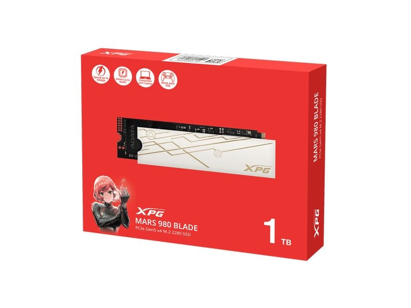 ADATA SSD Mars 980 Pro M.2 2280 NVMe 1000 GB Ultraschnelle 1 TB M.2 PCIe 5.0 NVMe Solid-State-Drive
