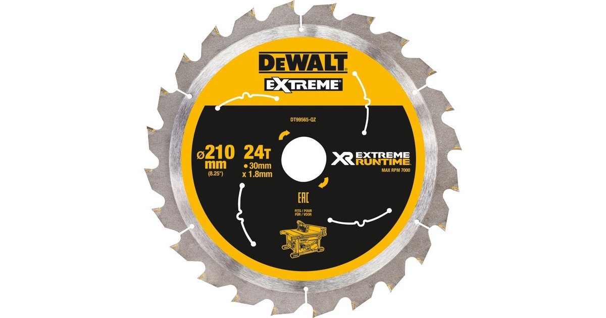 DEWALTCirkelzaagblad DT99565, 210mm / 30mm  (24 tanden, voor stationaire cirkelzaag)