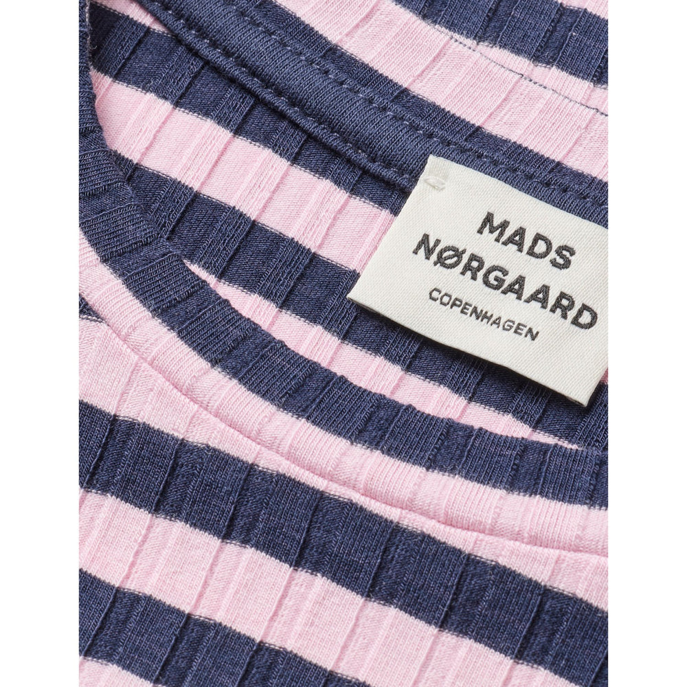 Køb Mads Nørgaard Parisian Night/Parfait Pink 5X5 Classic Stripe Talika Bluse