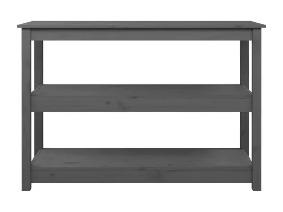 Table console Gris 110x40x74 cm Bois massif de pin