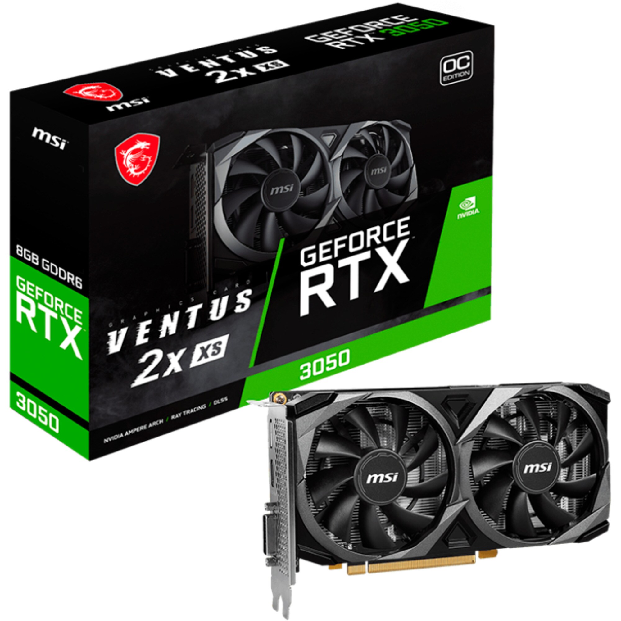 MSI Grafikkarte GeForce RTX 3050 Ventus 2X XS 8G OC