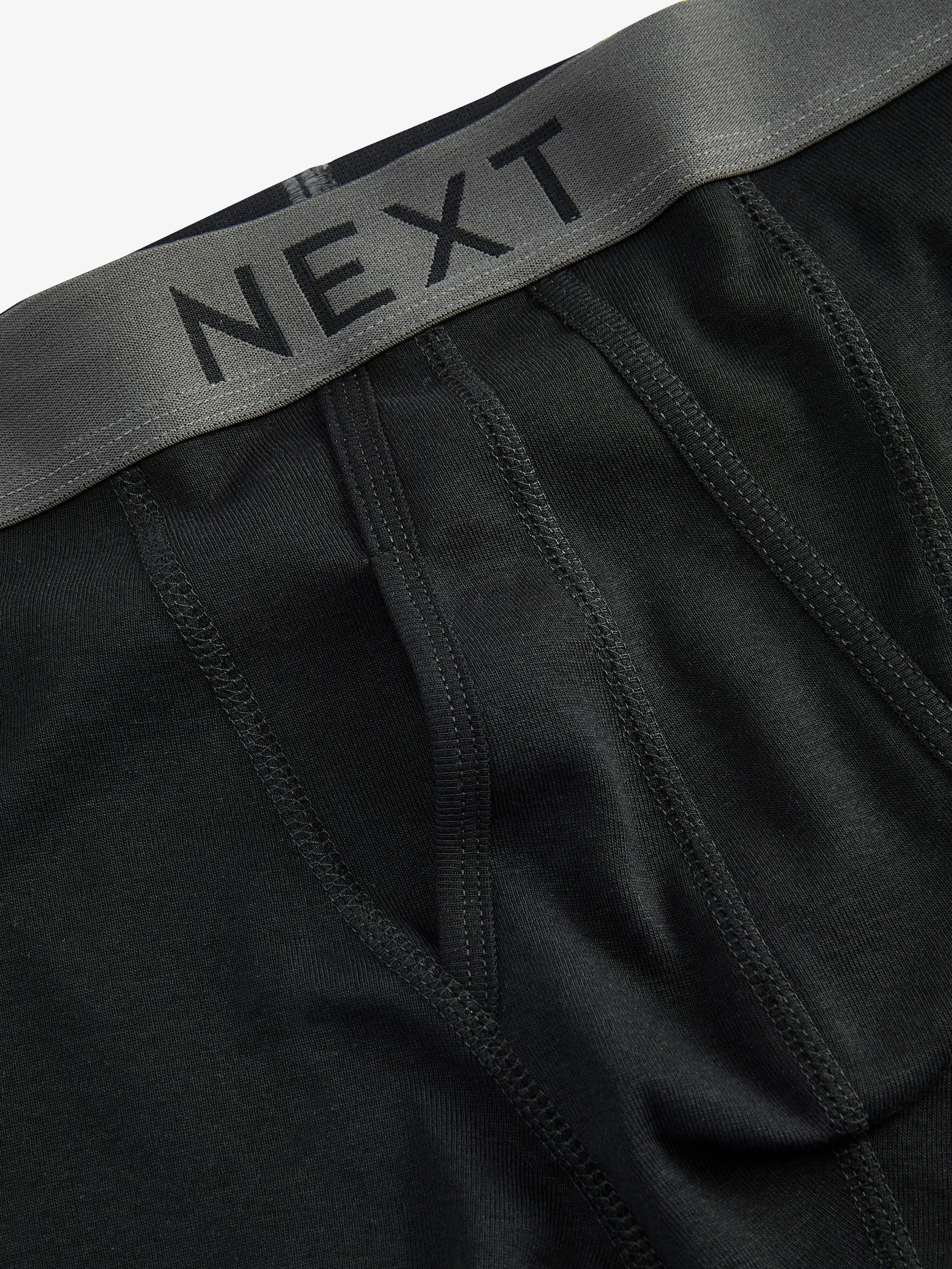 Zwart - Verpakking van 4 - A-frontboxershorts van 100% zuiver katoen