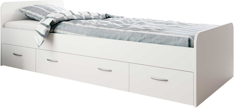 Barko - Bed - Wit - Spaanplaat - Met 3 Lades
