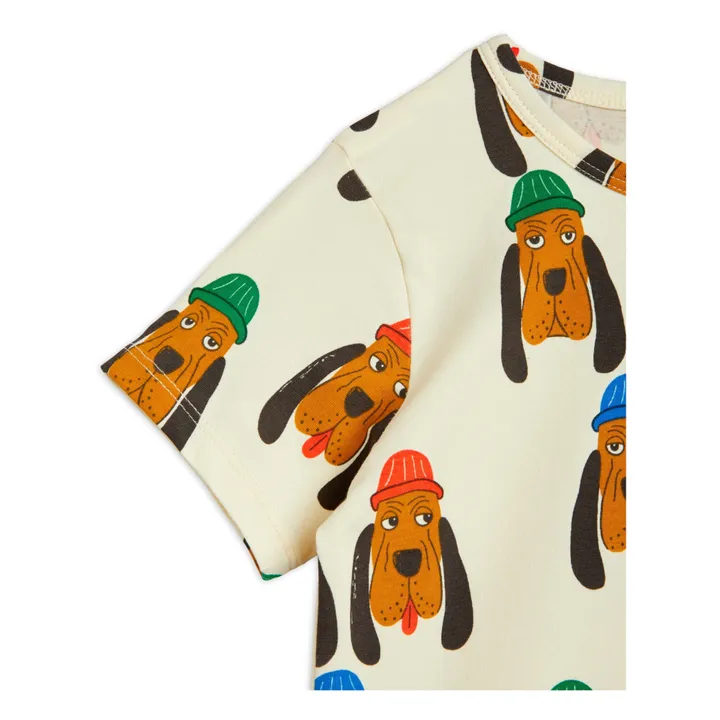 Mini Rodini T-Shirt Coton Bio Chiens | Ecru
