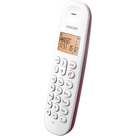 Téléphone sans fil Logicom DECT ILOA 150 SOLO framboise SANS REPONDEUR