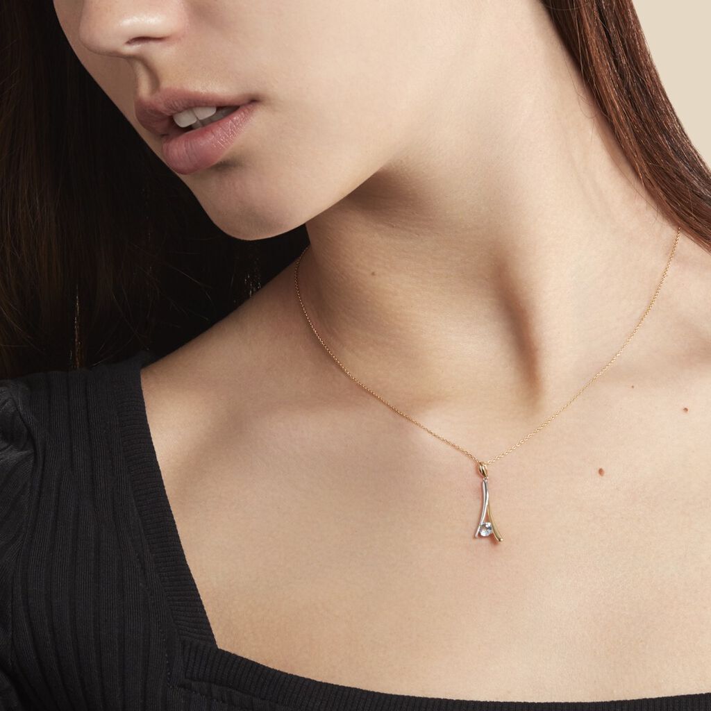 Collier Madli Or Bicolore Topaze