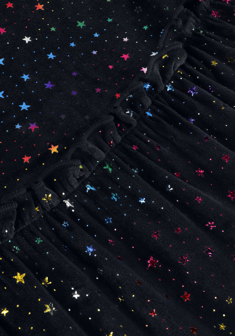 KONGES SLOJD donkerblauwe konges slojd mini jurk jingle glitter dress